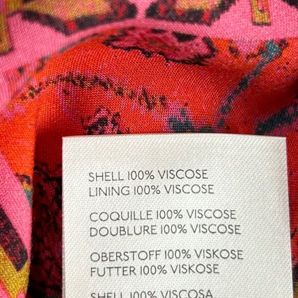 Free People Blakely Maxi Dress In Red Motif LG Side Zipper Front Slit Geometric - Picture 15 of 15